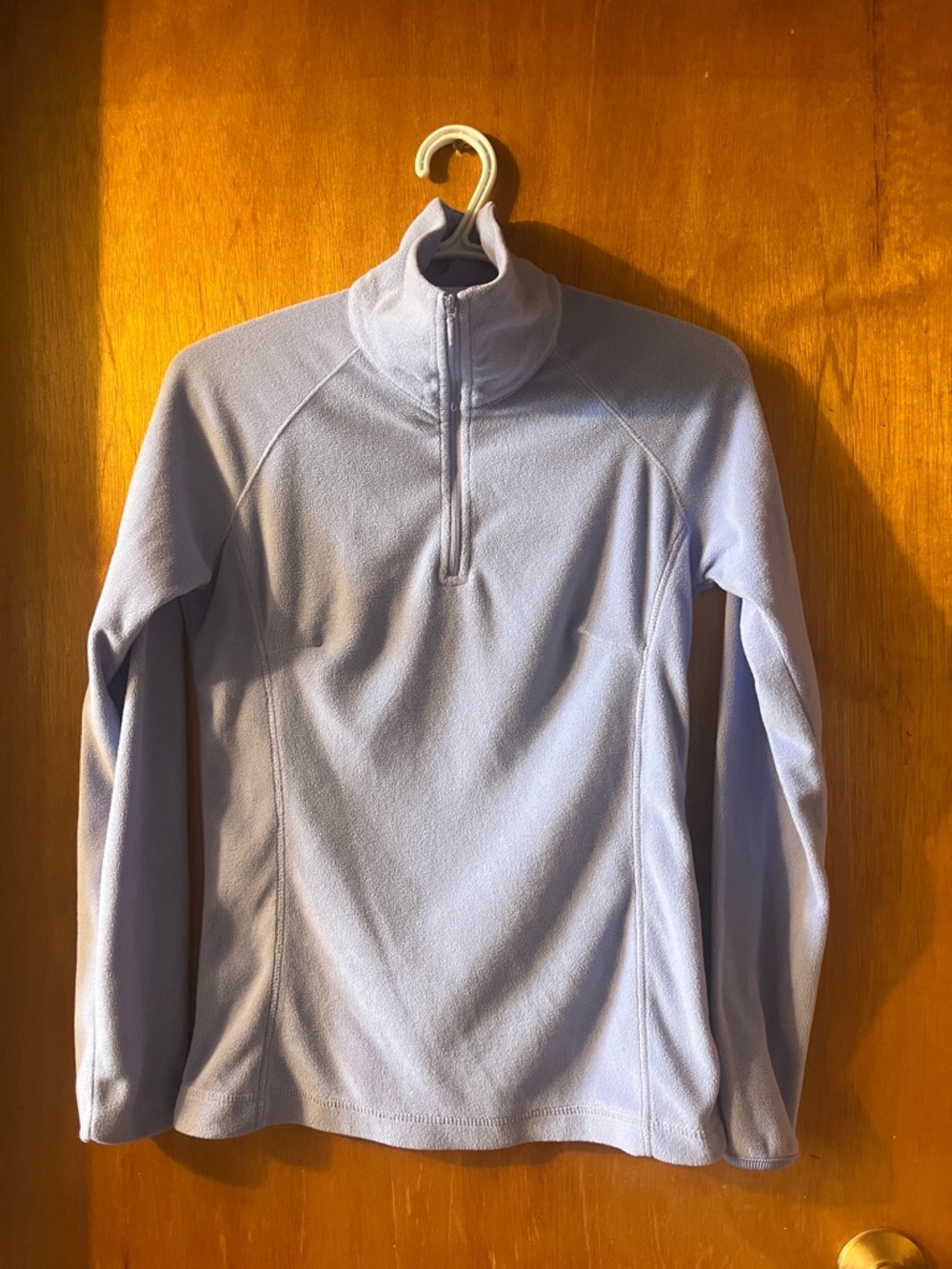 Woman’s Columbia Light Lavender Quarter-Zip Fleece Pullover XS